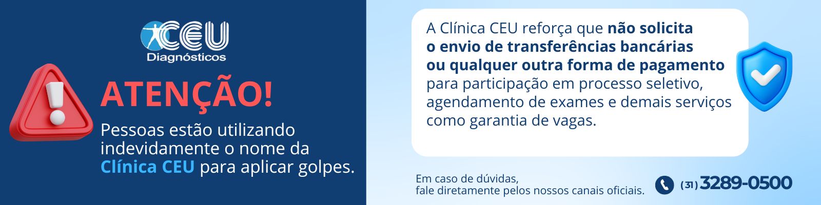 Banner para o Site Divulgação de Golpes